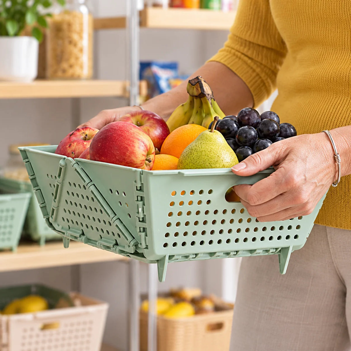 Draining Basket Foldable Food-Safe & Dishwasher-Safe