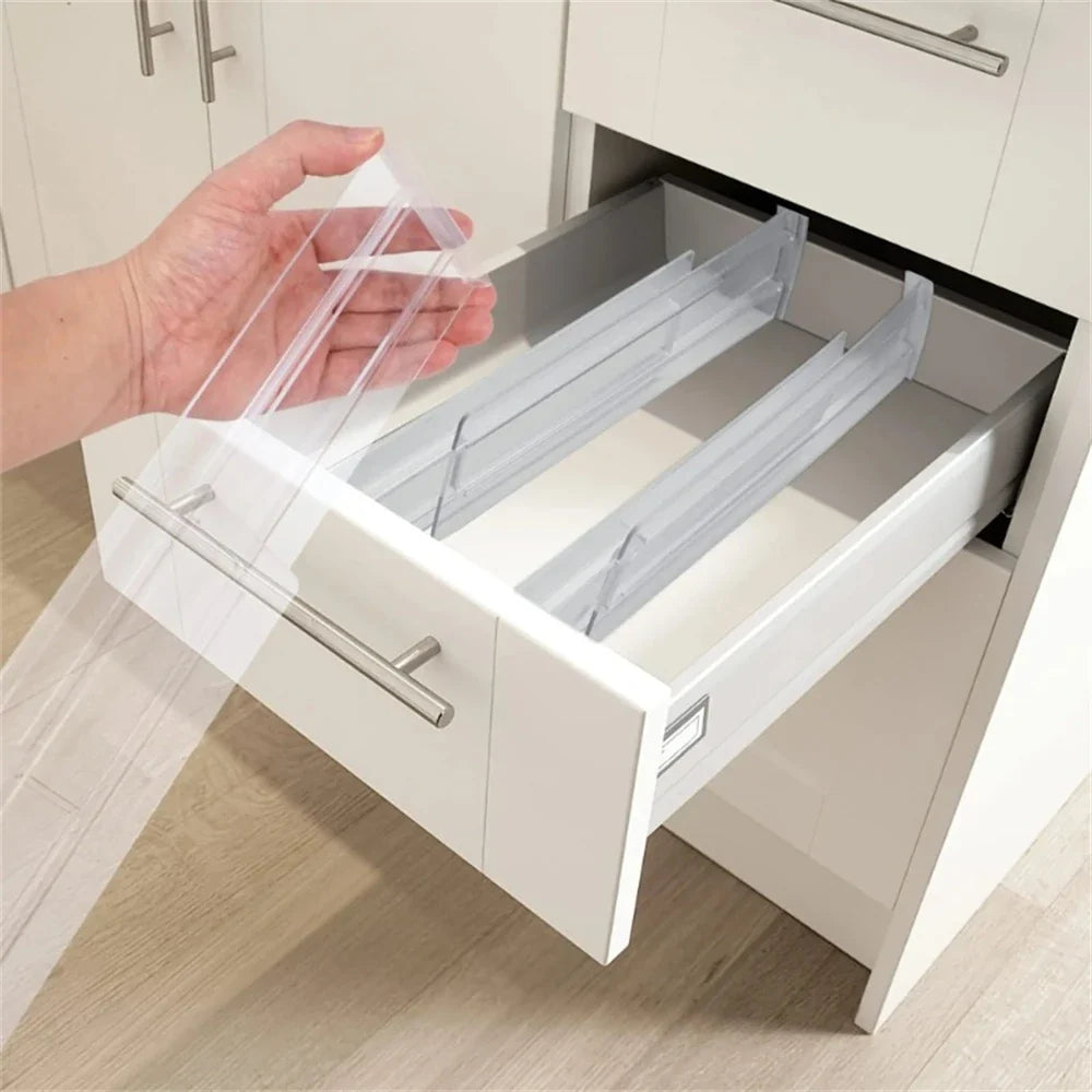 Drawer Dividers Adjustable & Transparent Set of 6