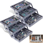 Drawer Organizer 3-Tier Foldable Expandable 12 Adjustable Dividers