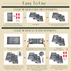 Drawer Organizer 3-Tier Foldable Expandable 12 Adjustable Dividers