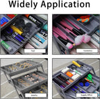 Drawer Organizer 3-Tier Foldable Expandable 12 Adjustable Dividers
