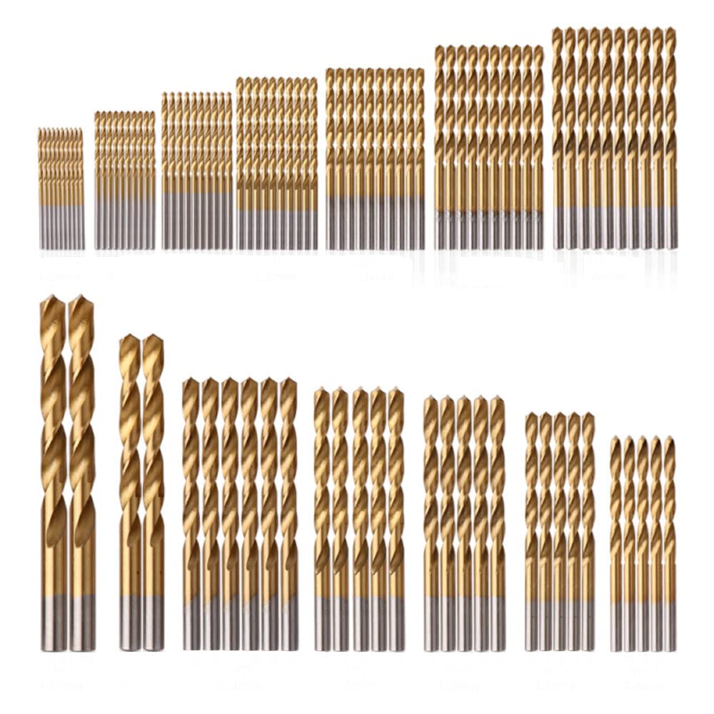 Drill Bit Set 99-Piece Titanium-Coated 135 Degree Tip
