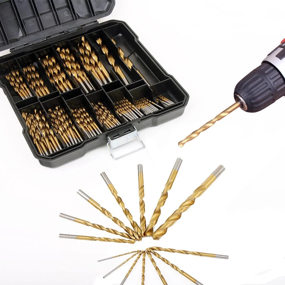 Drill Bit Set 99-Piece Titanium-Coated 135 Degree Tip