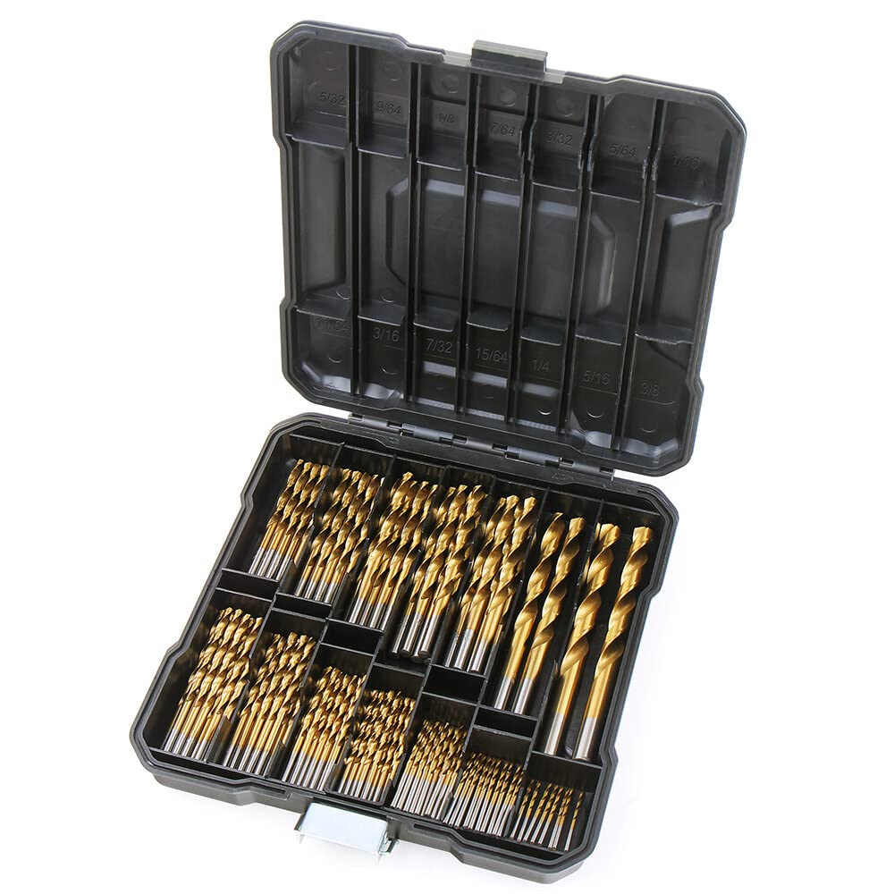 Drill Bit Set 99-Piece Titanium-Coated 135 Degree Tip