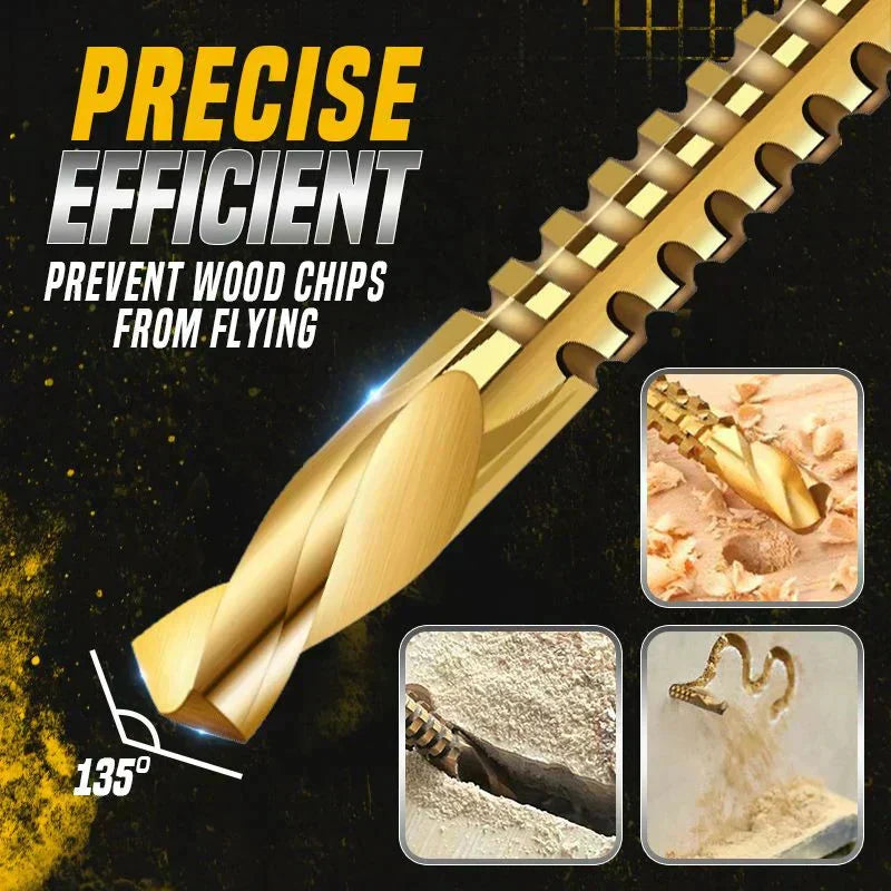Drill Bit Set Titanium-Coated HSS Set of 6