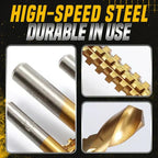 Drill Bit Set Titanium-Coated HSS Set of 6