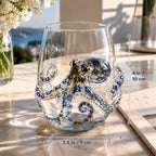 Drinking Glass Handcrafted Sea Creature Motif