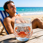 Drinking Glass Handcrafted Sea Creature Motif