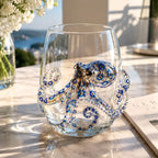 Drinking Glass Handcrafted Sea Creature Motif