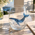 Drinking Glass Handcrafted Sea Creature Motif