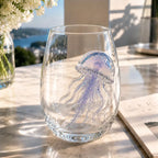 Drinking Glass Handcrafted Sea Creature Motif