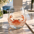 Drinking Glass Handcrafted Sea Creature Motif