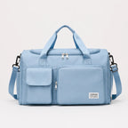 Duffel Bag Shoe Compartment Multiple Pockets & Luggage Sleeve