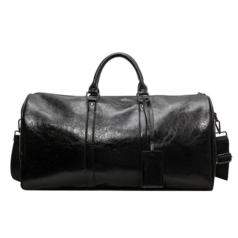 Duffle Bag Premium Leather Adjustable Shoulder Strap Pockets