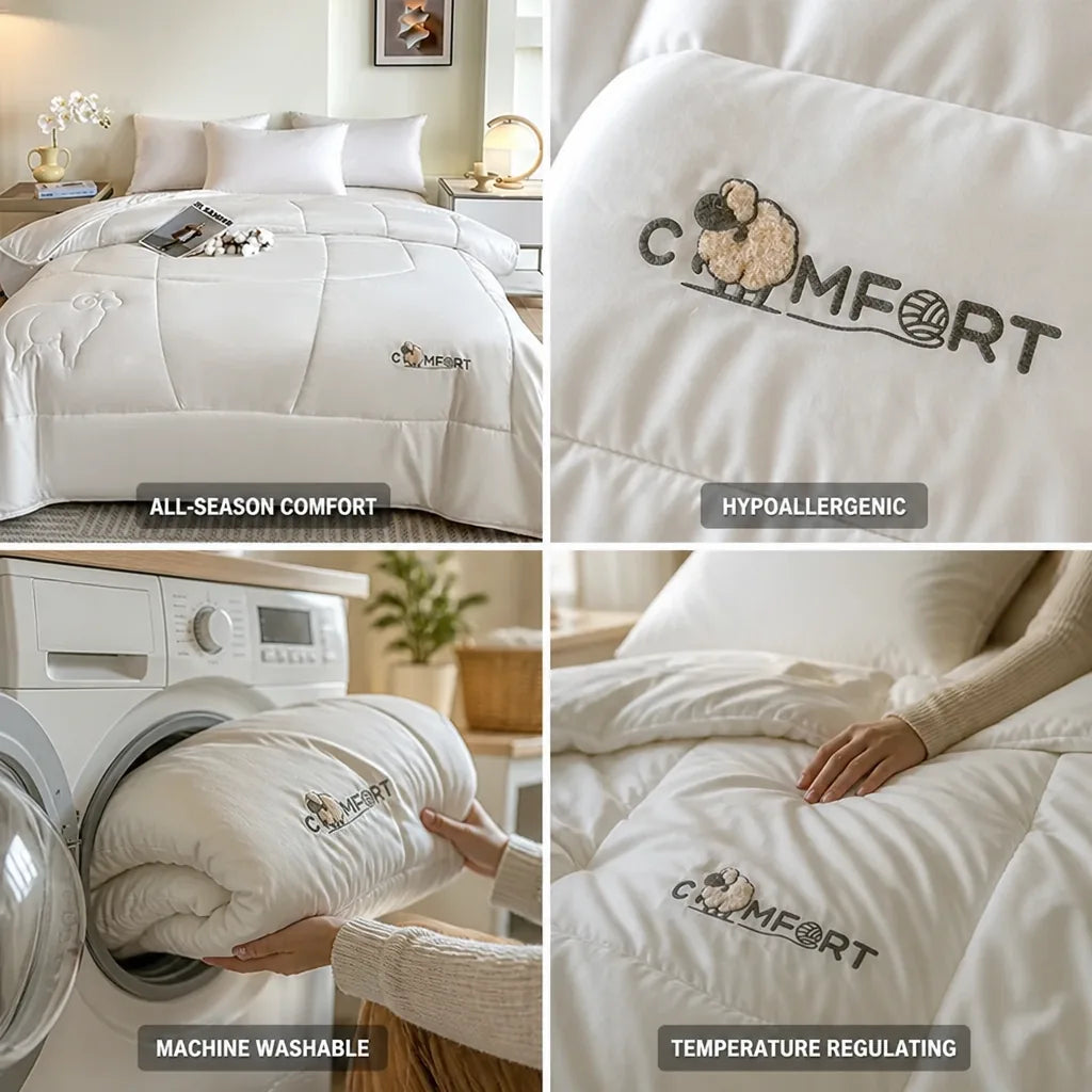Duvet All-Season & Hypoallergenic Temperature-Regulating 78 x 90 In