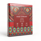 Duvet Cover Set Boho Geometric Polyester & Machine Washable