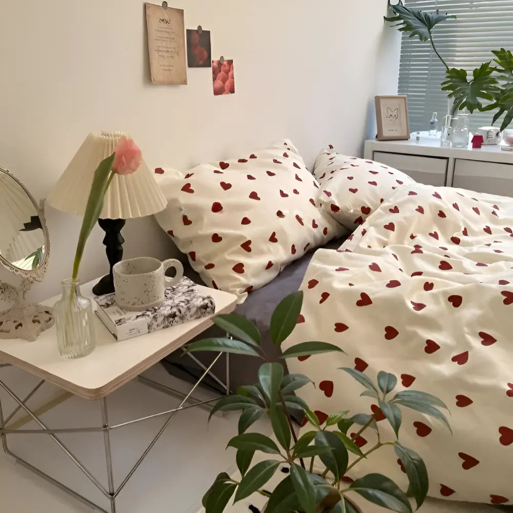 Duvet Cover Set Polyester Includes Fitted Sheet & Pillowcases
