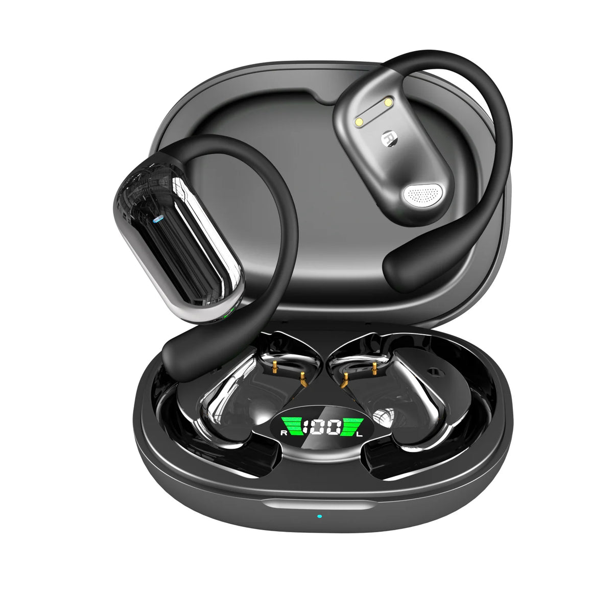 Earhook Headphones Open-Ear Real-Time Translation