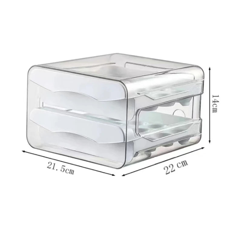Egg Organizer Stackable Pull Out Drawers 60 Egg Capacity