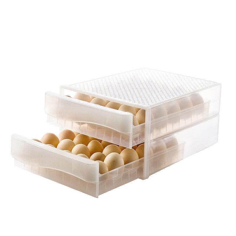Egg Storage Container Transparent Stackable 60-Egg Capacity