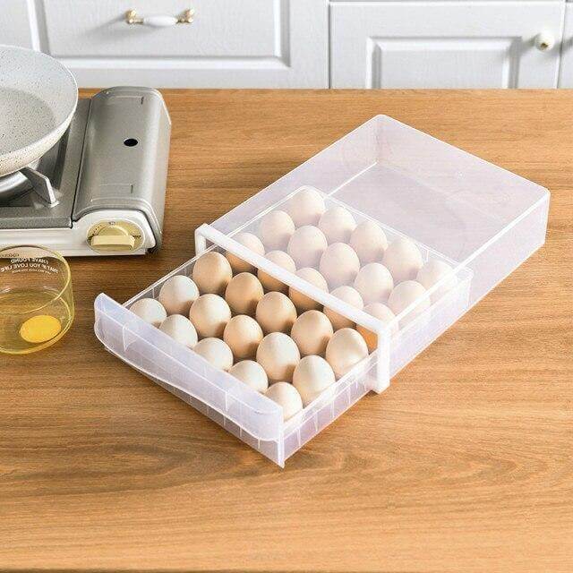 Egg Storage Container Transparent Stackable 60-Egg Capacity