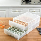 Egg Storage Container Transparent Stackable 60-Egg Capacity