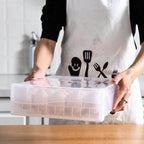 Egg Storage Container Transparent Stackable 60-Egg Capacity
