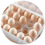 Egg Storage Container Transparent Stackable 60-Egg Capacity