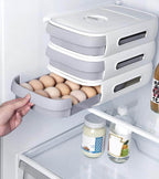 Egg Storage Drawer Stackable Clear Holds 18–21 Eggs