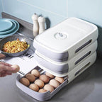 Egg Storage Drawer Stackable Clear Holds 18–21 Eggs