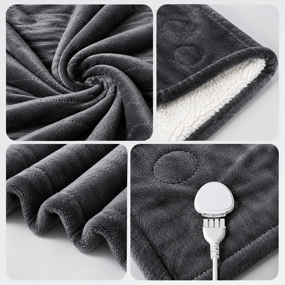 Electric Blanket Flannel & Sherpa 9 Heat Settings