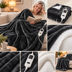 Electric Blanket Flannel & Sherpa 9 Heat Settings