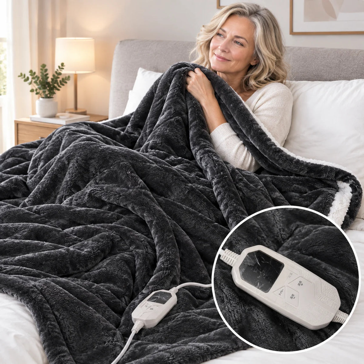 Electric Blanket Flannel & Sherpa 9 Heat Settings