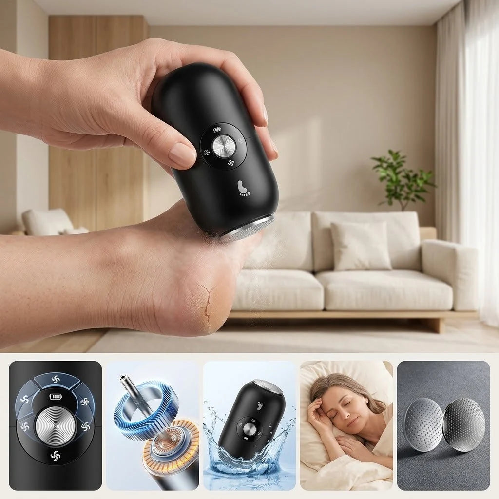 Electric Callus Remover 3-Speed Waterproof USB Rechargeable
