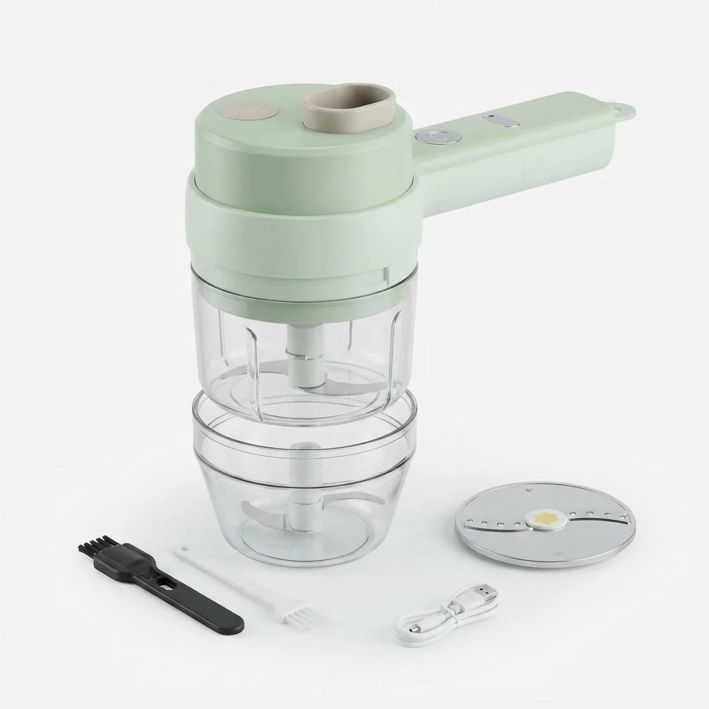 Electric Chopper 4-in-1 Cordless USB Rechargeable