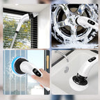 Electric Cleaning Brush Cordless Telescopic Handle Eight Attachments