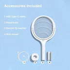 Electric Fly Swatter 3,500V UV Light USB Rechargeable