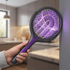 Electric Fly Swatter USB Rechargeable 5-Layer Safety Swivel Head