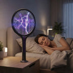 Electric Fly Swatter USB Rechargeable 5-Layer Safety Swivel Head