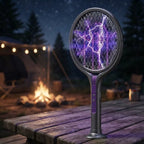 Electric Fly Swatter USB Rechargeable 5-Layer Safety Swivel Head