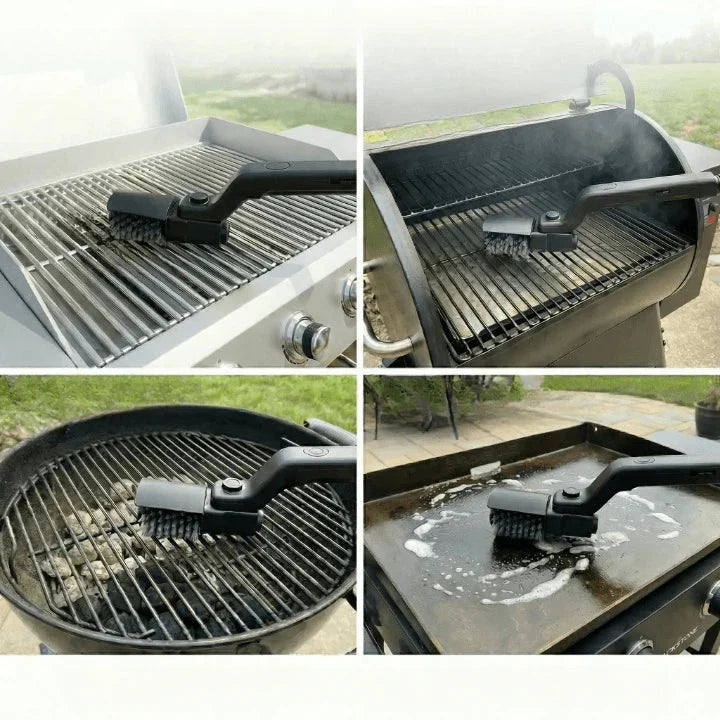 Electric Grill Brush Cordless Rechargeable Rotating Head
