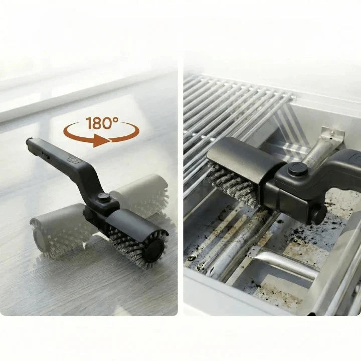 Electric Grill Brush Cordless Rechargeable Rotating Head