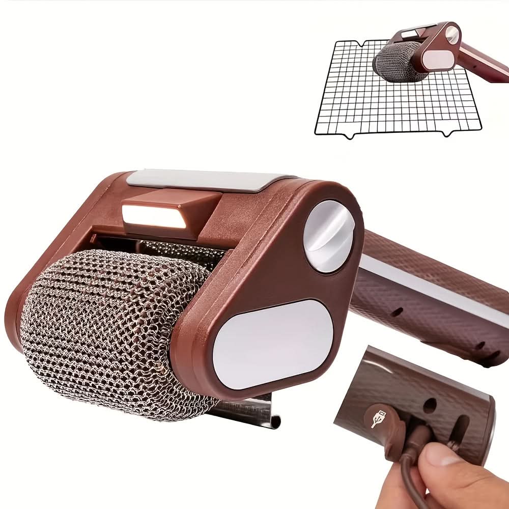 Electric Grill Brush Stainless Steel Roller Powered Cleaning