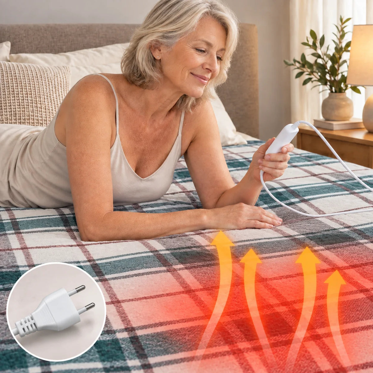 Electric Heated Blanket Automatic Thermostat & Waterproof Heating Element