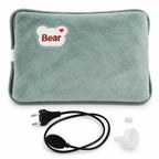 Electric Hot Water Bottle Plush Fast Heating & Auto Shut-Off