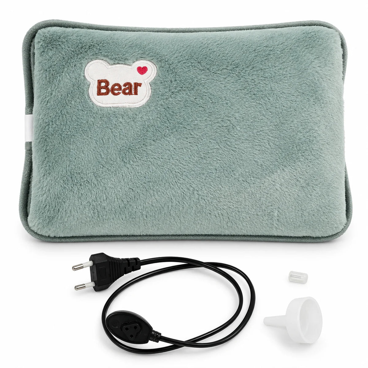 Electric Hot Water Bottle Plush Fast Heating & Auto Shut-Off