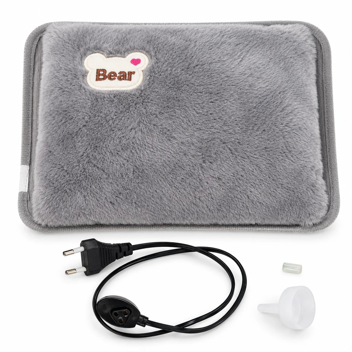 Electric Hot Water Bottle Plush Fast Heating & Auto Shut-Off