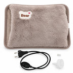 Electric Hot Water Bottle Plush Fast Heating & Auto Shut-Off