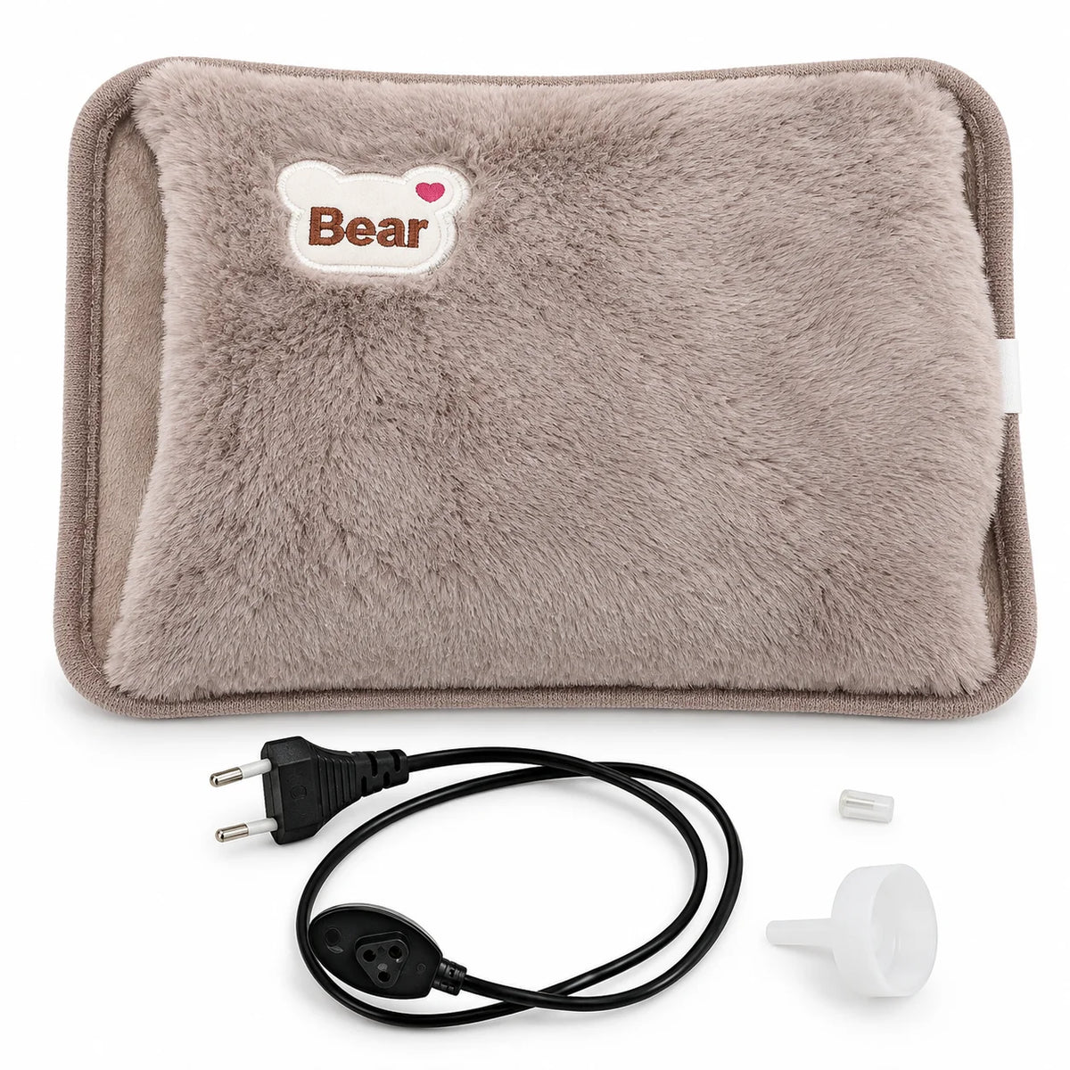 Electric Hot Water Bottle Plush Fast Heating & Auto Shut-Off