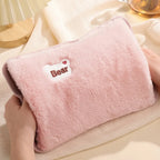 Electric Hot Water Bottle Plush Fast Heating & Auto Shut-Off